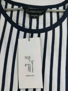 Women's Chic Striped Cold Shoulder Top