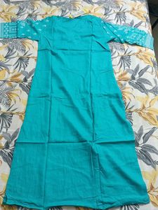 Vishuddh Turquoise Motif printed kurta