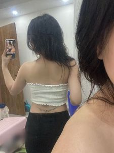 White Ribbed Tube Top