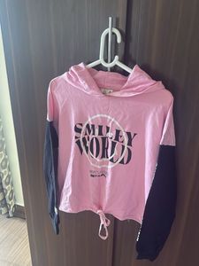 Pink Smiley World Hoodie