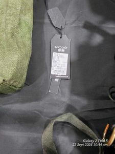 Stylish Green Canvas Tote Bag with many pockets