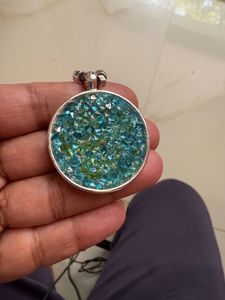 Sparkling Blue Pendant Necklace