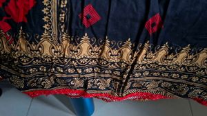 Elegant Black &amp; Red Kurta Set