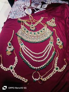 Emerald Kundan Jewellery Set
