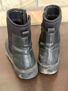 Chunky Boots with Side Zip