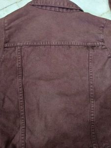 Wine denin jacket