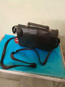 Pure Leather handbag cum Shoulder bag