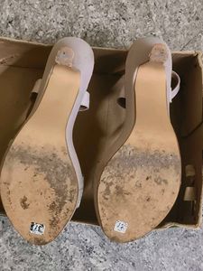 Sparkly Pink Platform Wedge Sandals