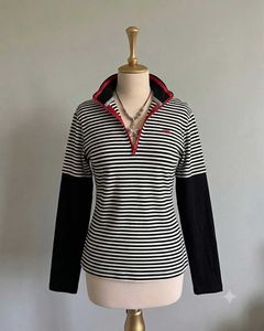 Striped Quarter Zip Long Sleeve