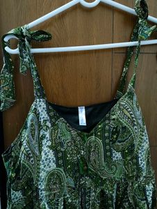 Boho Paisley Print Tie-Strap Top