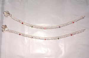 Elegant Anklets with Colorful Charms