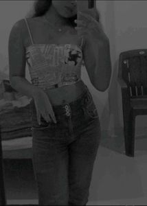 Unique Newspaper Print Crop Top