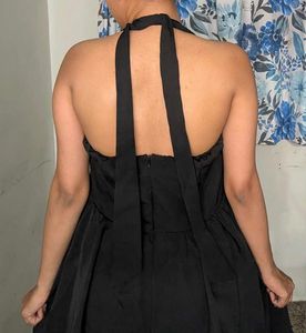 Little Black Halter Dress L size