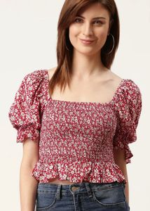 Floral Print Crop Top