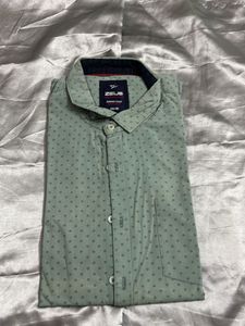 Men's Green Printed Casual Shirt