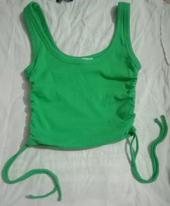 Zara Ruched Ribbed Top