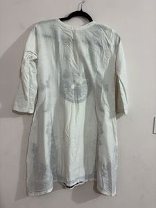 Pakistani Embroidered White Kurta
