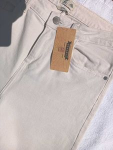 Wide Leg Beige Colour Jean
