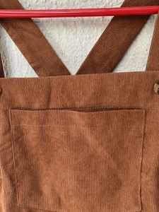 Brown Corduroy Pinafore Dress