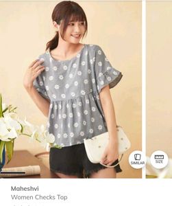 brand new Ajio Floral Print Peplum Top