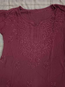 Embroidered Chikankari Kurta