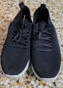 Black Knit Sneakers