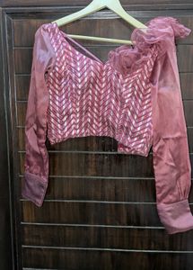 Maroon &amp; Silver Lehenga