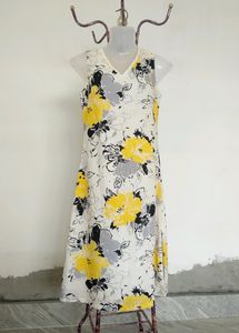 Vintage Floral Midi Dress