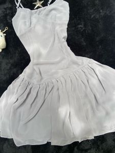 Sheer Strappy Mini Dress.