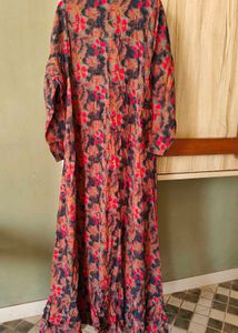 Floral Print Ethnic Gown jacket