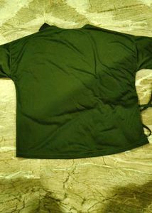 Green Shein Top with Tie Detail