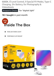 Digitek Portable RGB LED Video Light