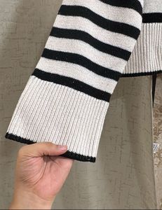 H&amp;M Striped Turtleneck Sweater, Bust-36/34