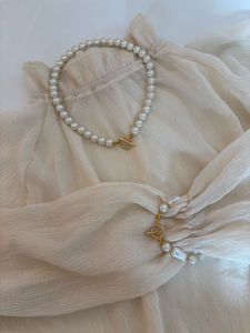 Elegant Pearl Necklace &amp; Bracelet Set