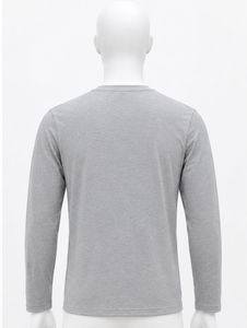Adidas Men's Grey Long Sleeve T-Shirt