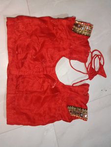Red Embellished Blouse