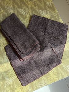 Set of 5 Brown Textured Pillow Covers