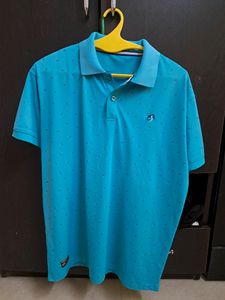 AQUA BLUE MEN T-shirt With Prints
