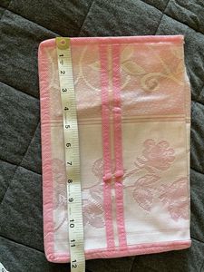 Pretty Pink Floral Fabric Pouch Set
