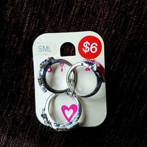 Set of 3 - Cute Star Rings
