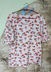 Ajio Top, Has Elastic On Arm, Elbow Sleeves
