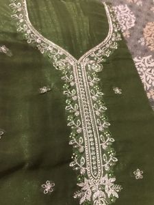 Elegant Green Embroidered Kurta Set