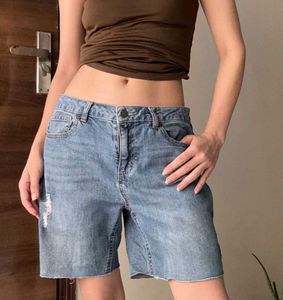 Distressed Denim Shorts
