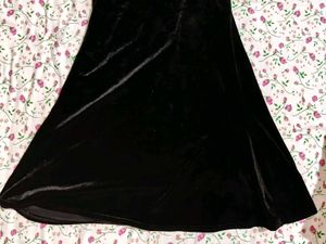 Black Velvet bodycon/ Maxi Dress