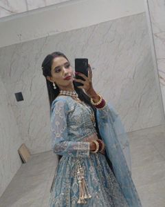 Blue Embellished Lehenga Choli