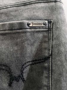 Grey Wash Skinny Distressed Jeans