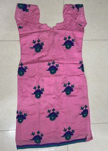 Pink Embroidered Kurti