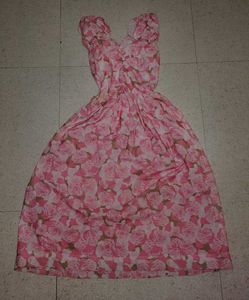 Vintage Pink Floral Dress
