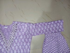 Lavendar Kurta And Pant Set
