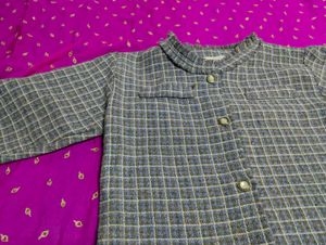Classic Checked Ethnic Jacket